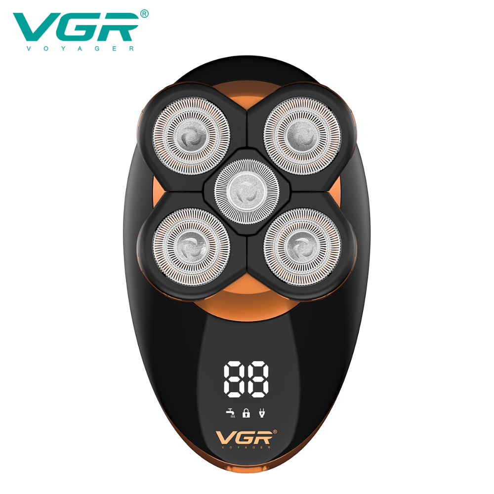 VGR-316 new electric shaver 5 in 1 multi-function razor for men's volumetric washing liquid crystal digital display