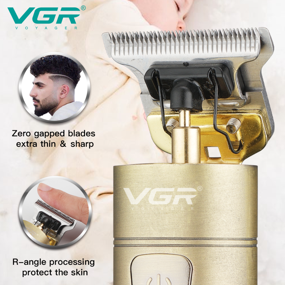 VGR076 Metal Electric Trimmer  USB Charging Digital Display Hair Clipper Chinese Style Dragon Electrical Hair Cutter