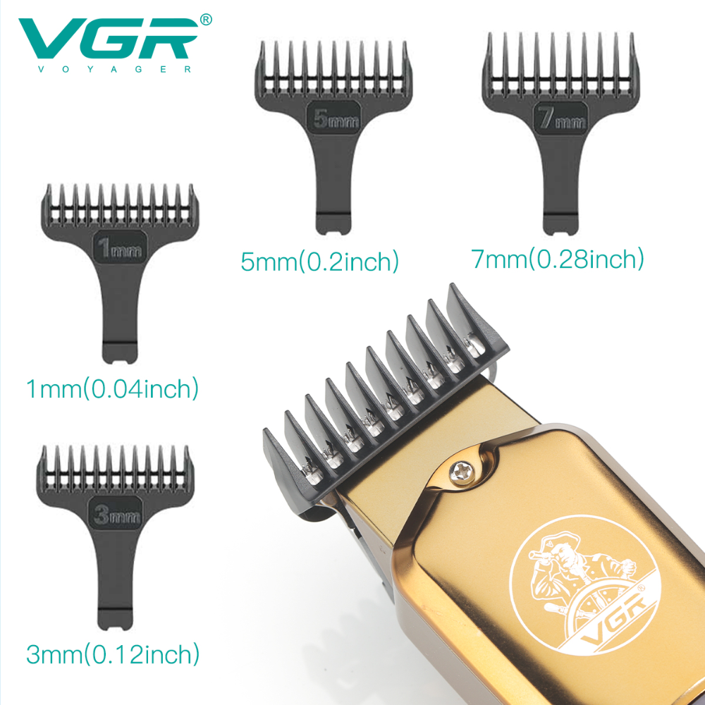 VGR927 Cross-Border LCD LED Display Electric Clipper Hair Clipper Full Metal Body Fully Washable Hair Salon Clippers