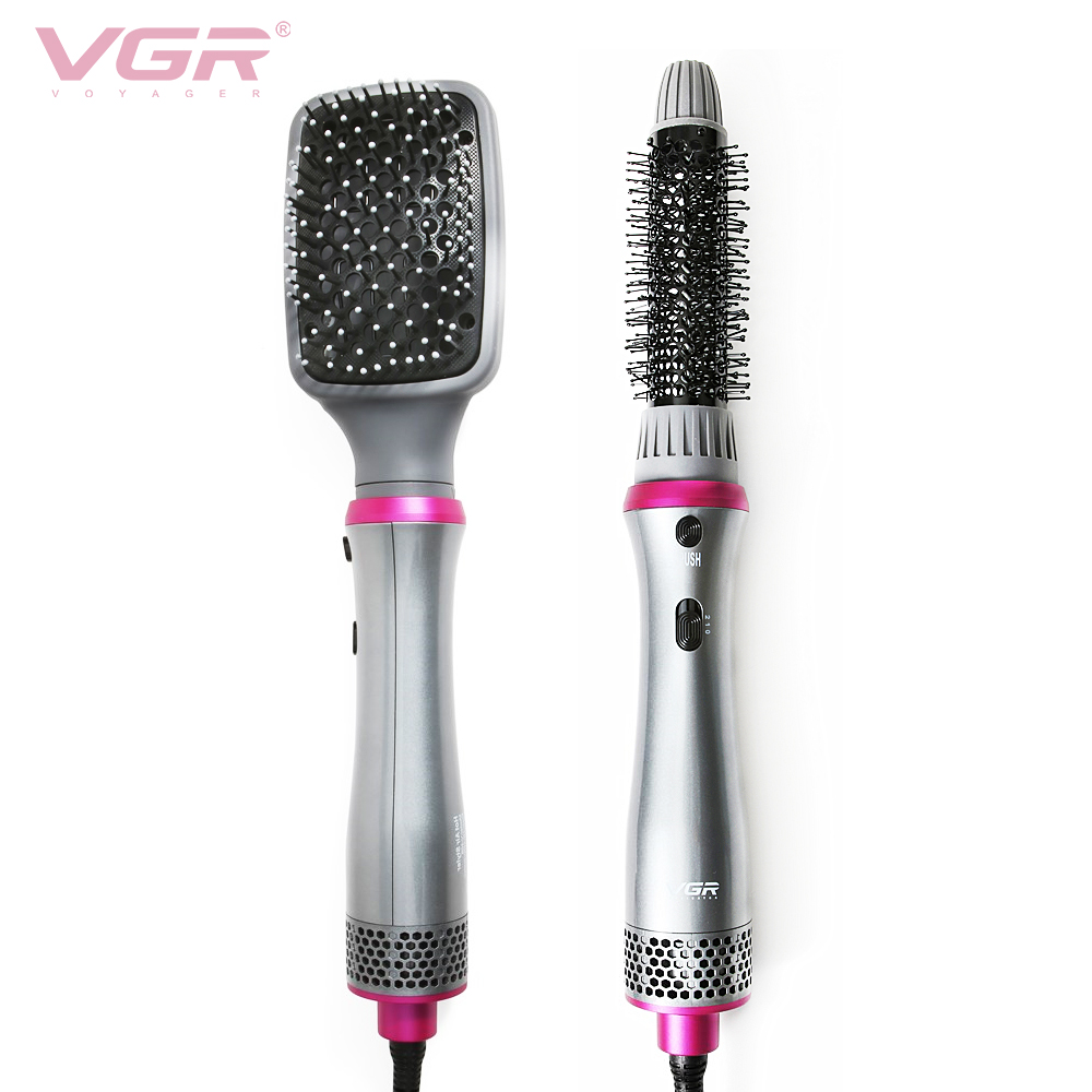 VGR-408 Multifunctional Hair Dryer Comb Four-in-One Negative Ion Curling Comb Hair Salon Comb