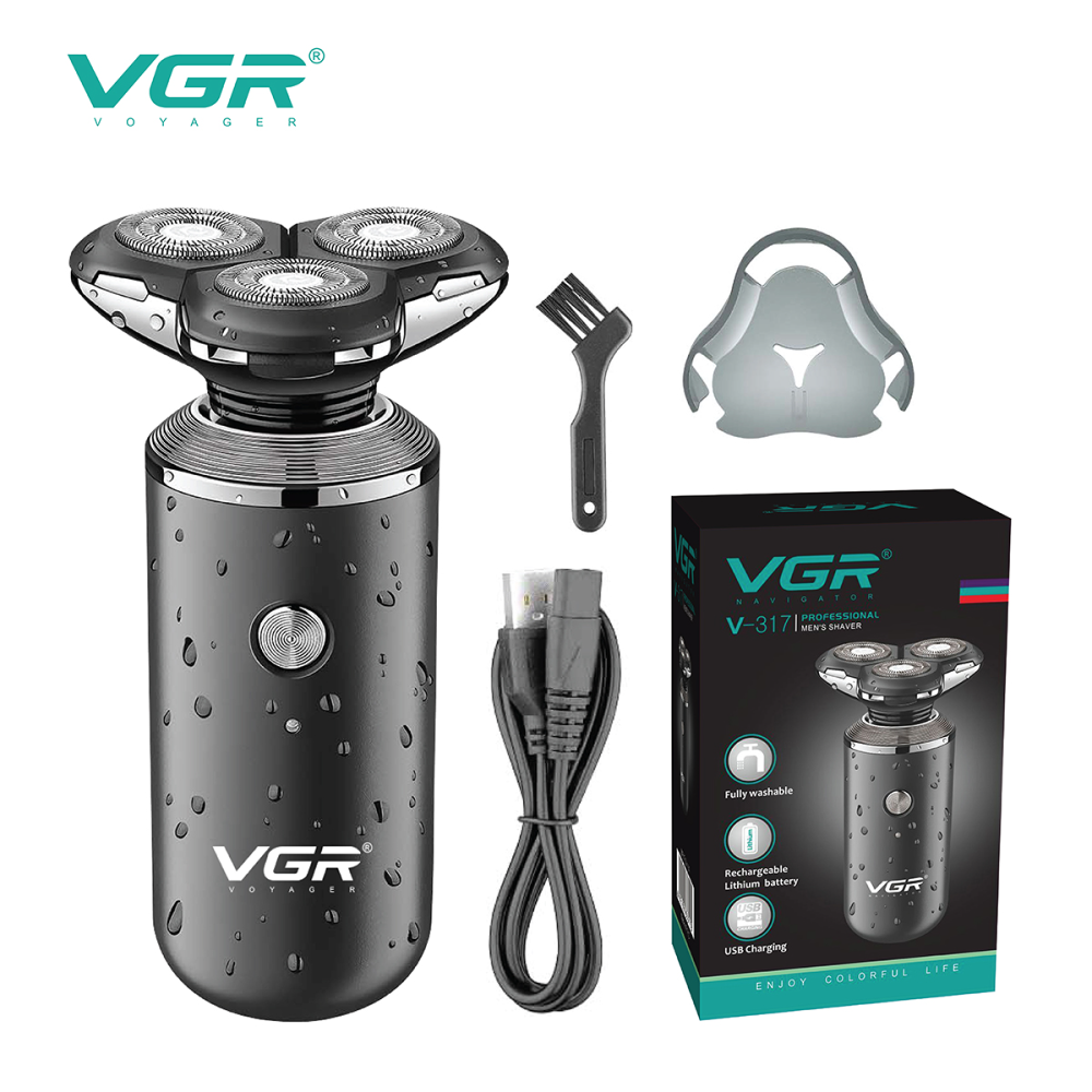 VGR-317 Men's Electric Shaver Full Body Washable Floating Head Shaver Dry and Wet Shaver