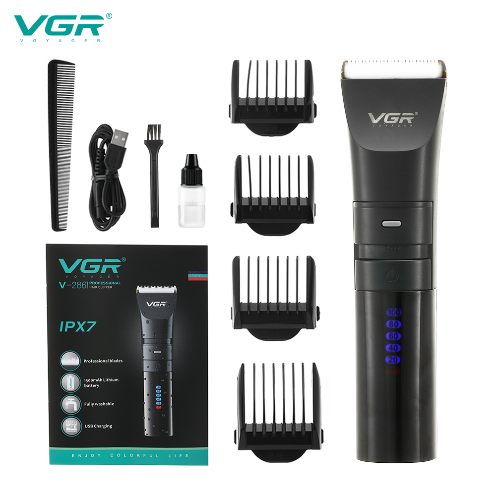 VGR286 smart waterproof hair clipper cross-border foreign trade wholesale hair trimmer hair cutter