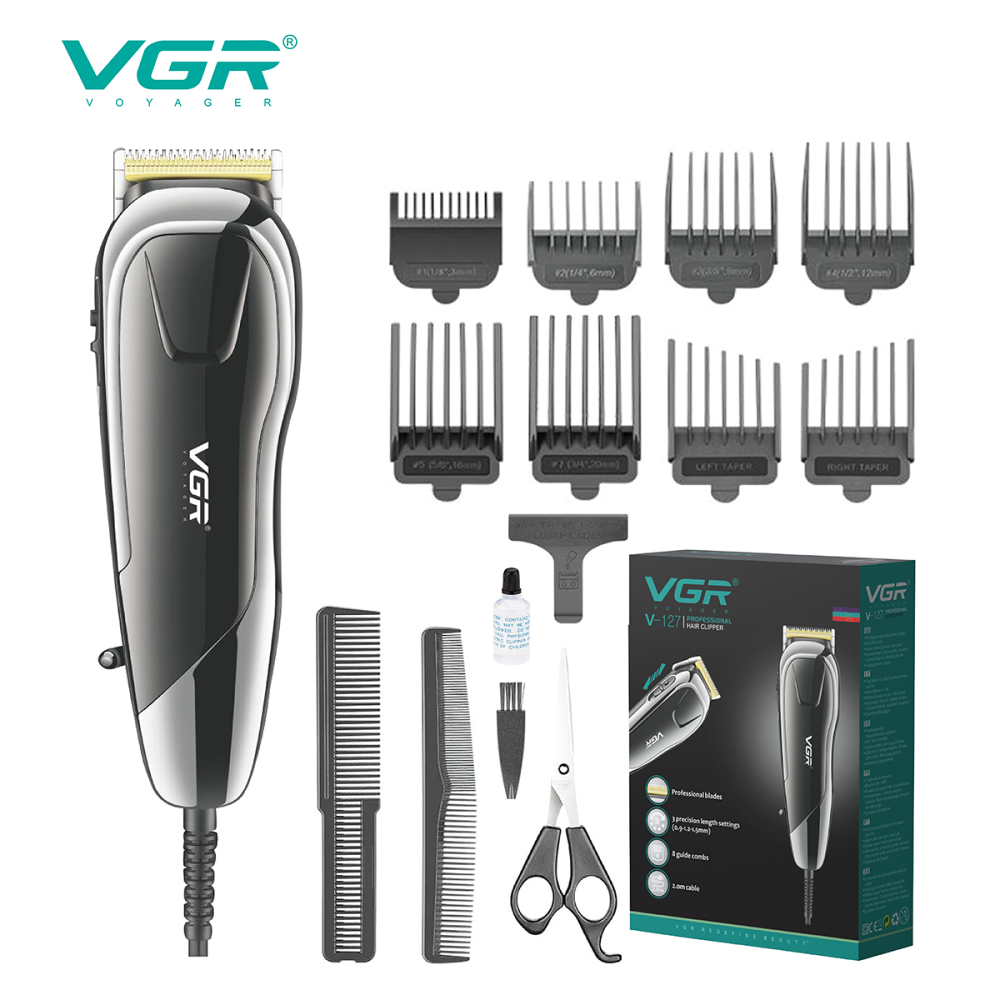VGR127 cross-border electric hair clipper LED digital display professional oil head electric hair clipper electric 