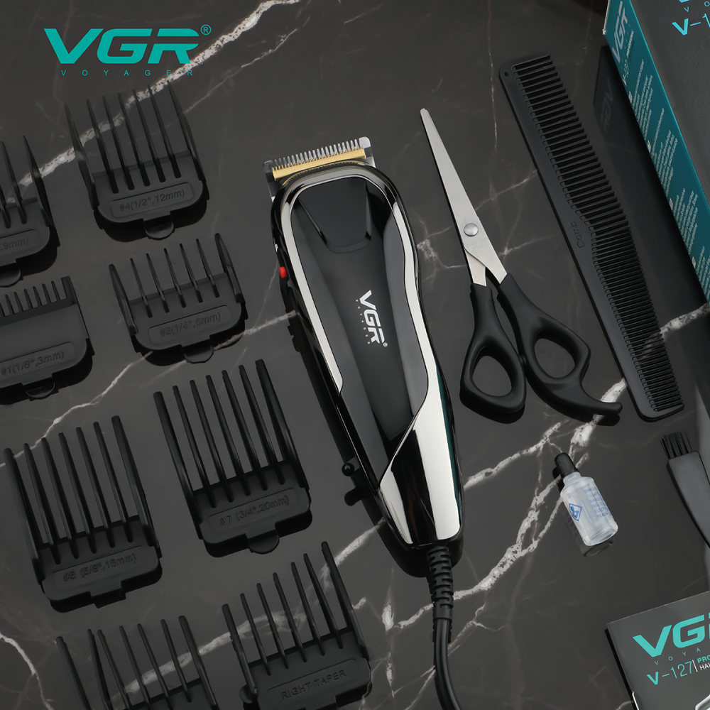 VGR127 cross-border electric hair clipper LED digital display professional oil head electric hair clipper electric 
