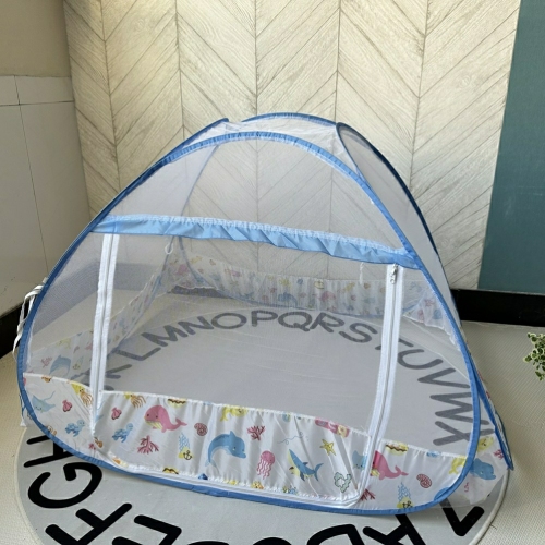 Child Baby Automatic Folding Mosquito Net Cartoon Pattern Portable Steel Wire Mosquito Net Foreign Trade Mosquito Net