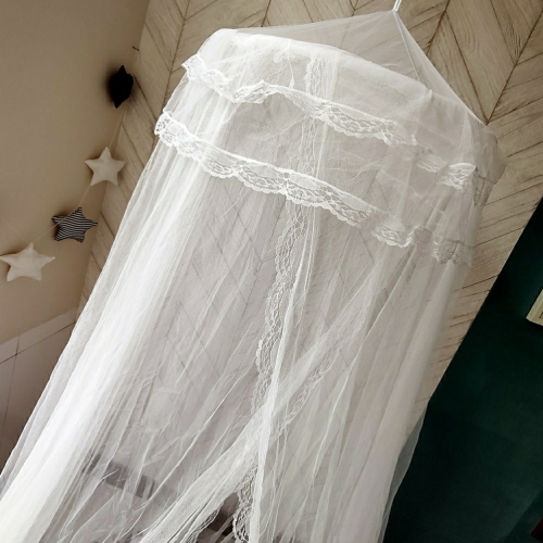 Double-Layer Lace Simple Princess Mosquito Net Steel Wire Folding Mosquito Net Customized Foreign Trade Wholesale