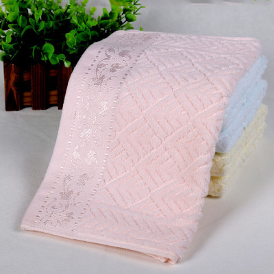 Pure cotton towel untwisted yarn jacquard towel soft absorbent couples towel