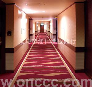 Red Sun Carpet Handmade Acrylic Adhesive Back Blanket Runner Rug Carpet Broadloom Carpet Hotel Corridor