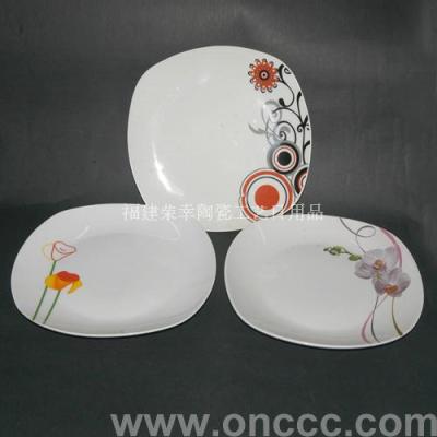 Plates ceramic plates embossed Wo disc plate