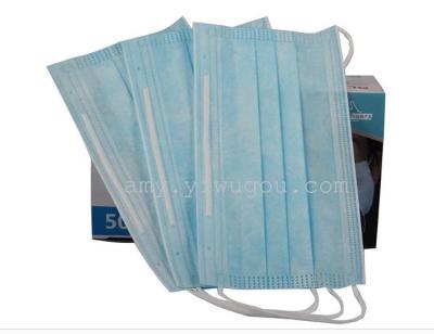 Disposable masks three layers of non-woven fabric with filter paper dust prevention and beauty medical influenza virus