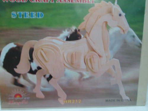 small 2 board 3d puzzle 12 zodiac animal series model horse and sheep