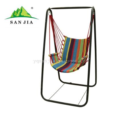 Certified SANJIA outdoor camping products leisure hanging chair swing frame  iron frame