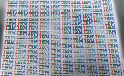 IBM Trademark Environmental Protection Washable Heat Transfer Patch
