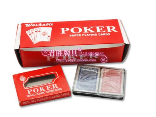 Poker Manufacturer 19 Silk Double Pair Foreign Trade Plastic Poker Plastic Poker Wholesale Customized Poker