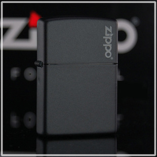 Genuine authentic Zippo lighters Zippo genuine black Matt lacquer logo 218ZL