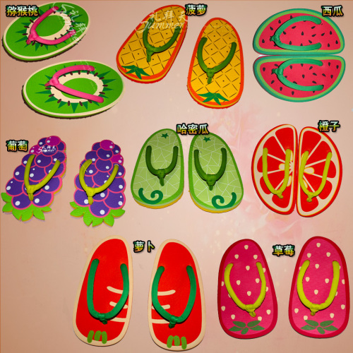 creative new fruit style women‘s flip flops cool beach slippers boutique sandals