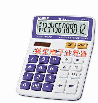 Osano OS-13C Electronic Calculator Multi-Function Solar Extra-Large 12-Digit Display