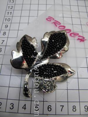 Dream of colorful new fashion jewelry pavé crystal alloy jewelry brooch leaf popular in Europe and America on the flower factory wholesale