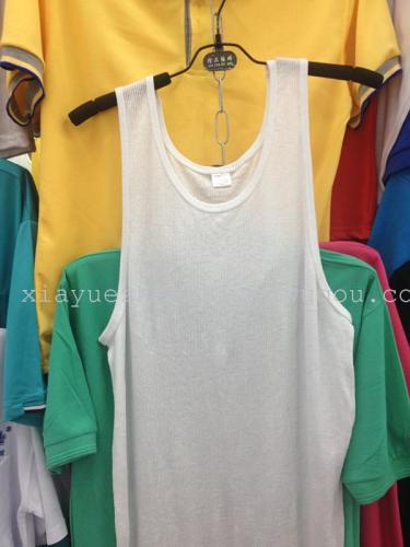 Factory Stock Polyester Cotton White Thread Vest Summer about