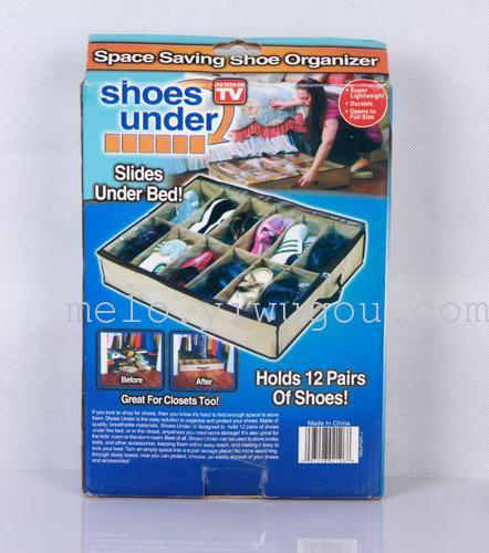 shoes under bed， bed bottom storage shoe box， non-woven shoes buggy bag （112-036）