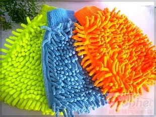double-sided chenille cleaning gloves microfiber wipe vehicle-washing duster cloth gloves