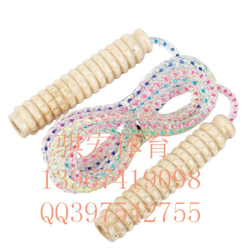 2086 Jinhong Massage Handle Skipping Rope Student Skipping Rope Colorful Skipping Rope Skipping Rope with Wooden Handle