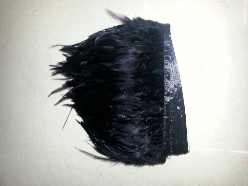 pointed wool cloth strip black large quantity spot goods in black feather diy feather strip