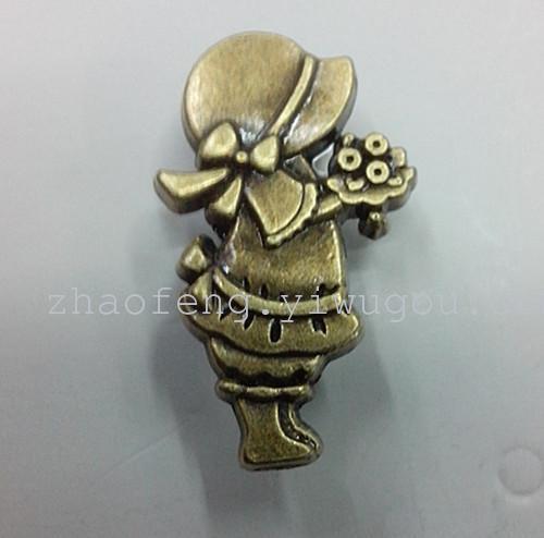 Cute Bouquet Xiao Su DIY Handmade Super Cute Cartoon Bronze Button Panel 633 Bottom Buckle