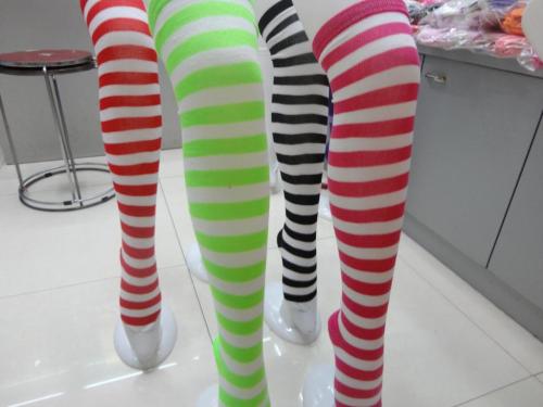color stripes fashion stockings