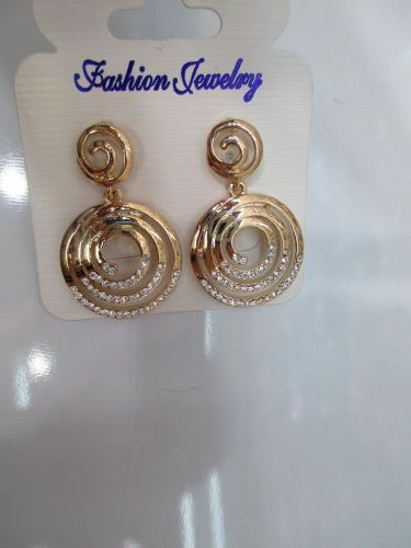 semicircle rhinestone earrings