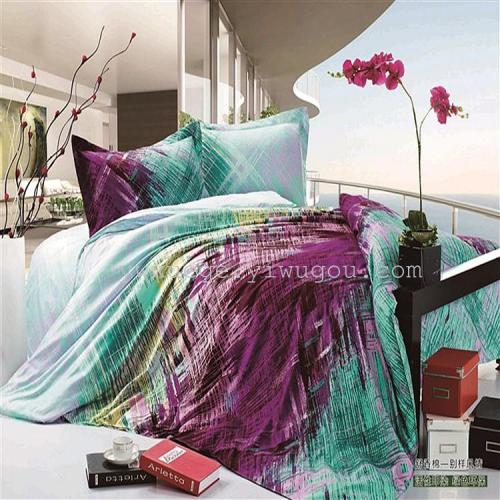 snow pigeon home textile shu xiang cotton four-piece set color floral pattern a wide range of foreign trade domestic sales quality assurance-different style
