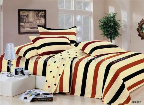 snow pigeon bedding cotton four-piece set foreign trade quilt cover and other active printing factory direct sales naked wedding era