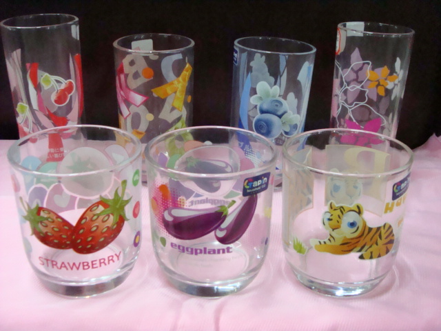 批发无铅玻璃印花水杯 玻璃杯 鲜花水果杯 多种花型厂家直销_义乌市