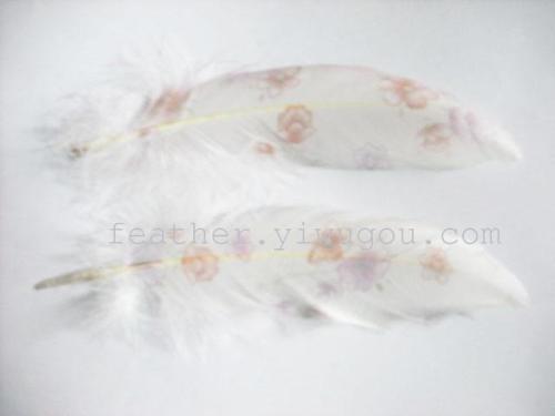 40595 yiya feather supply printing feather/goose feather/large floating feather/digital printing goose feather