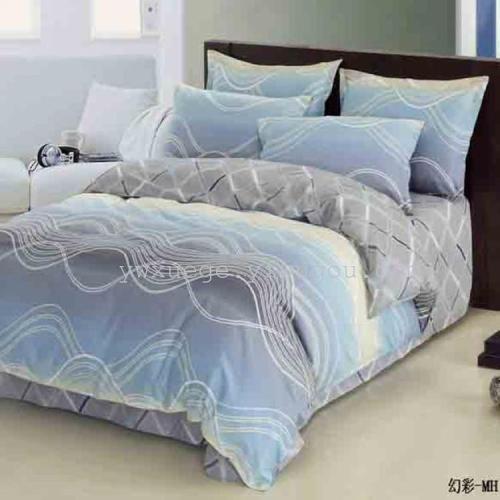 Snow Pigeon Home Textile Authentic Colorful Four-Piece Cotton Twill Printed Four-Piece Bedding Set Bedding