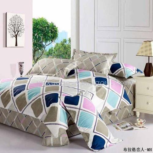 Snow Pigeon Home Textile Genuine Prague Lovers Bed Sheet Four-Piece Set 100% Cotton twill Printing Factory Direct Sales 