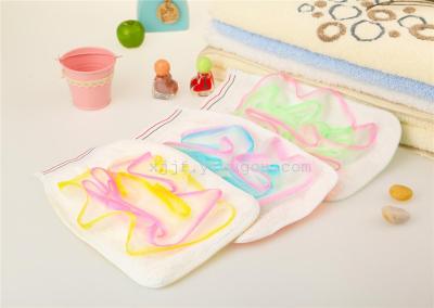 Qing Branch brand selling double flower bath towel, not to hurt the skin with flower bath Scrub