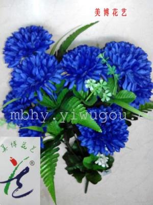 Supply 10 small artificial flowers Chrysanthemum silk flowers artificial  flowers plastic flowers direct wholesale