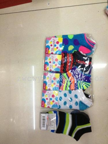 foreign trade tail order stock spot mixed mixed color 6-8 years old thin girls low-cut socks room socks socks ankle socks