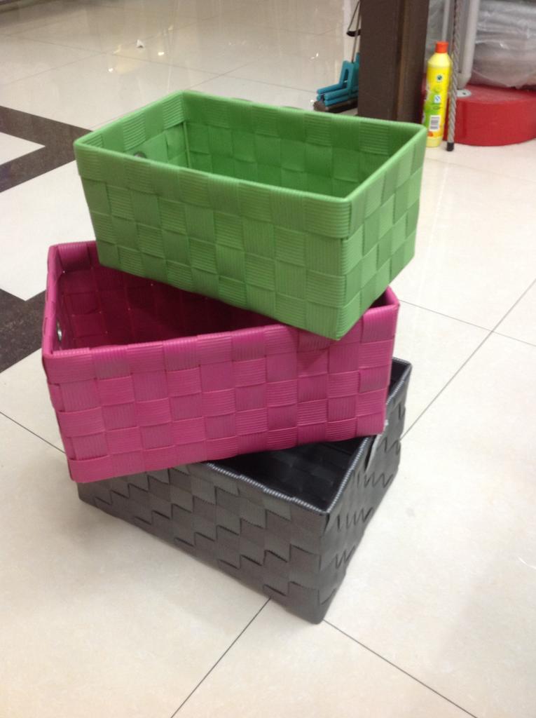 plastic wicker storage baskets