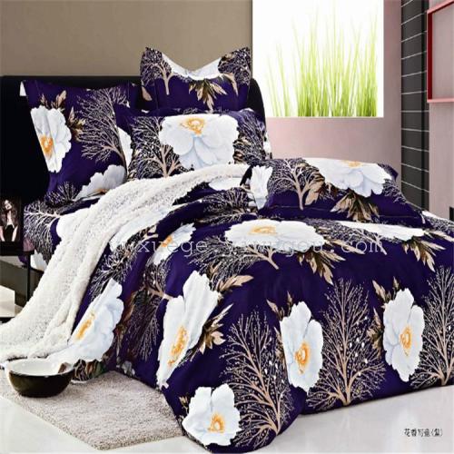 Snow Pigeon Home Textile Bedding Polyester Cotton Foreign Trade 3D Osaka Flower Four-Piece Set Three-Dimensional Printing and Dyeing Factory Direct Sales Tiger Tiger Shengwei