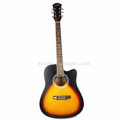 western musical instrument steel string practice piano folk color box packaging guitar yellow