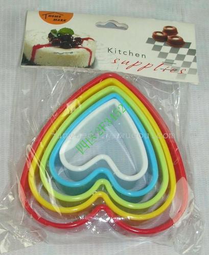 5pcs heart shape cookie cutter cake mold cookie mold cake mold pastry mold