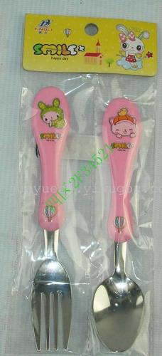 knife， fork and spoon tableware stainless steel fork children‘s fork children‘s tableware children‘s spoon fork tableware fork