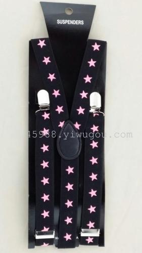 Universal Printed Suspenders Strap/Adult Suspender