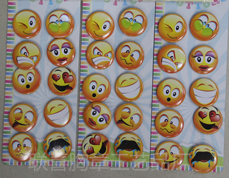 factory direct sales yellow smiley face button badge personalized custom pattern