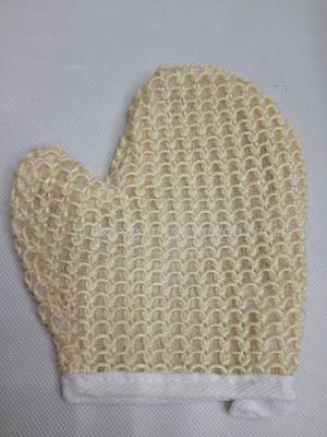 Double - sided sisal flax gloves.