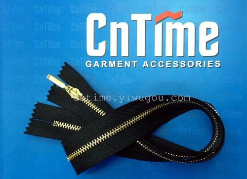 zipper no. 3 brass pted gold zipper metal zipper closed tail closed zipper automatic head