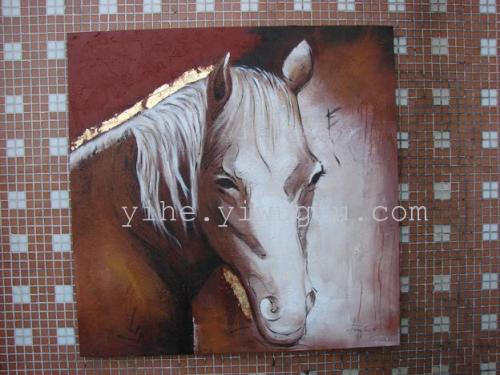 manufacturers supply foreign trade horse abstract oil painting wholesale 100x100cm