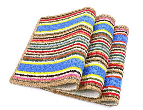 color stripe front door mat wear-resistant dust removal moisture absorption non-slip foot mat carpet home mat bedroom door mat 43 * 67cm
